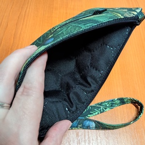 Két rekeszes erdei növényes mintás neszeszer - táska & tok - neszesszer - Meska.hu