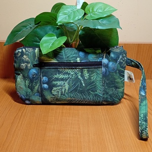 Két rekeszes erdei növényes mintás neszeszer, Táska & Tok, Neszesszer, Varrás, MESKA