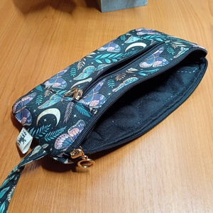 Két rekeszes pillangó és hold mintás neszeszer - táska & tok - neszesszer - Meska.hu