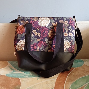 Őszi virágmintás válltáska - táska & tok - kézitáska & válltáska - válltáska - Meska.hu