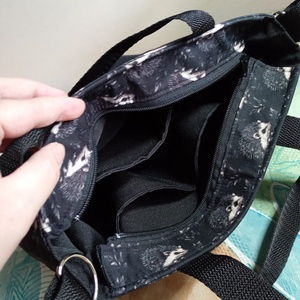 Fekete sünimintás válltáska - táska & tok - kézitáska & válltáska - válltáska - Meska.hu