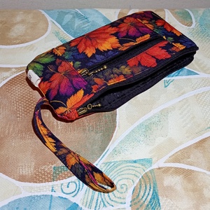 Két rekeszes őszi levélmintás neszeszer - táska & tok - neszesszer - Meska.hu