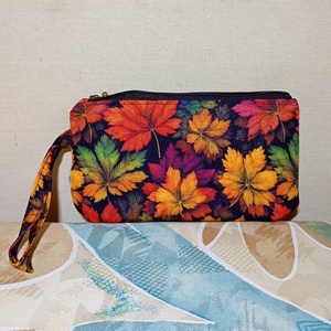 Két rekeszes őszi levélmintás neszeszer - táska & tok - neszesszer - Meska.hu