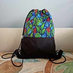 Trópusi levélmintás tornazsák - Meska.hu