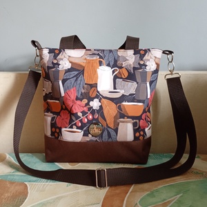 Kávés válltáska, Táska & Tok, Kézitáska & válltáska, Válltáska, Varrás, MESKA