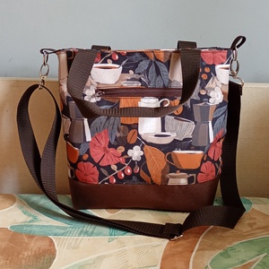 Kávés válltáska - táska & tok - kézitáska & válltáska - válltáska - Meska.hu