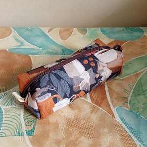 Kávémintás tolltartó, Otthon & Életmód, Papír, írószer, Tolltartó & Ceruzatekercs, Varrás, MESKA