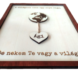 Anyák napi fa tábla - otthon & életmód - dekoráció - kép & falikép - fából készült kép - Meska.hu