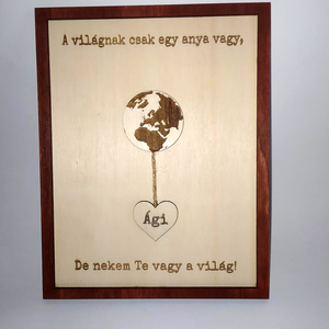 Anyák napi fa tábla - otthon & életmód - dekoráció - kép & falikép - fából készült kép - Meska.hu