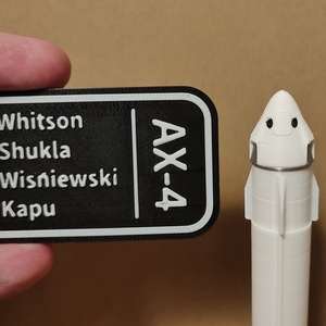 Axiom -4, Kapu Tibor, új, rszletesebb verzió!  SpaceX Falcon 9 és Crew dragon 3d model. , Művészet, Makett, modell, Mindenmás, MESKA