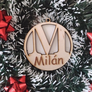 Névre szóló kezdőbetűs fadísz - karácsony - karácsonyi lakásdekoráció - karácsonyfadíszek - Meska.hu