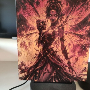 Inferno Tündér - Fantasy LED Gravírozott Plexi Kép, Művészet, Festmény, Festmény vegyes technika, , MESKA