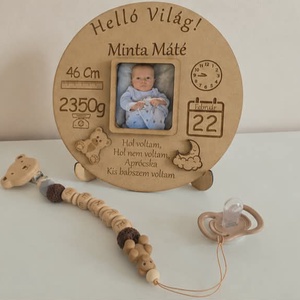 Születési emléktábla, Baba - mama, Babaemlékek, Bababejelentők, Famegmunkálás, Gravírozás, pirográfia, MESKA