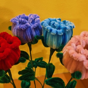 Zsenília rózsa 1db - otthon & életmód - vallás - temetkezési tárgy - sírcsokor, virág dekoráció - Meska.hu