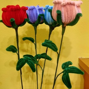 Zsenília rózsa 1db - otthon & életmód - vallás - temetkezési tárgy - sírcsokor, virág dekoráció - Meska.hu