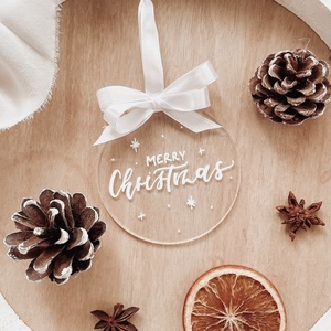 Kör plexi karácsonyfadísz  - karácsony - karácsonyi lakásdekoráció - karácsonyfadíszek - Meska.hu