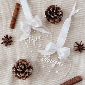 Kör plexi karácsonyfadísz  - karácsony - karácsonyi lakásdekoráció - karácsonyfadíszek - Meska.hu