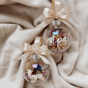 Egyedi feliratú karácsonyi üveggömb - átlátszó - karácsony - karácsonyi lakásdekoráció - karácsonyfadíszek - Meska.hu