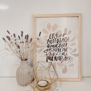 Nyomtatott igevers dekoráció képkeretben - otthon & életmód - dekoráció - fali és függő dekoráció - falra akasztható dekor - Meska.hu