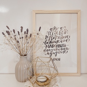 Nyomtatott igevers dekoráció képkeretben - otthon & életmód - dekoráció - fali és függő dekoráció - falra akasztható dekor - Meska.hu