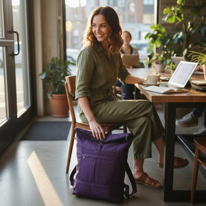 #HME7 Blaur szilva vízhatlan rolltop hátizsák , Táska & Tok, Laptoptáska, laptop hátizsák, , MESKA