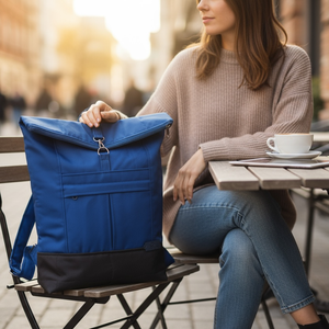 #HME9 Blaur királykék vízhatlan rolltop hátizsák , Táska & Tok, Laptoptáska, laptop hátizsák, , MESKA