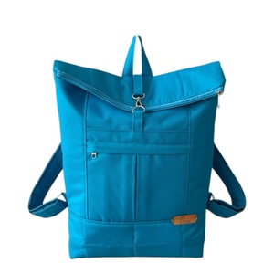 #HME12 Blaur türkizkék vízhatlan rolltop hátizsák  - táska & tok - laptoptáska, laptop hátizsák - Meska.hu