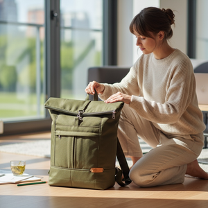 #HME14 Blaur zöld  vízhatlan rolltop hátizsák , Táska & Tok, Laptoptáska, laptop hátizsák, , MESKA