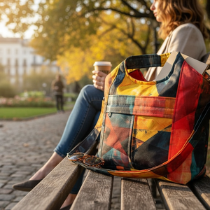 TM1 Blaur - Színes piros kék sárga színű válltáska / kézitáska #TG2, Táska & Tok, Kézitáska & válltáska, Válltáska, Varrás, MESKA