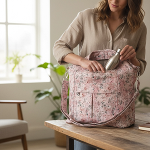 TV7 Blaur rózsaszín apró virág mintás válltáska / kézitáska #TV2, Táska & Tok, Kézitáska & válltáska, Válltáska, Varrás, MESKA