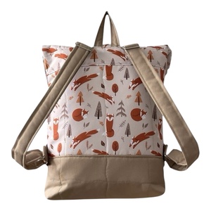 #HMA5 Blaur róka mintás vízhatlan rolltop hátizsák  - táska & tok - laptoptáska, laptop hátizsák - Meska.hu