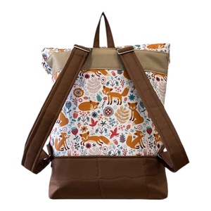 #HMA4 Blaur róka mintás vízhatlan rolltop hátizsák  - táska & tok - laptoptáska, laptop hátizsák - Meska.hu