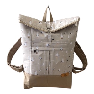 #HMA7 Blaur sirály mintás vízhatlan rolltop hátizsák  - táska & tok - laptoptáska, laptop hátizsák - Meska.hu