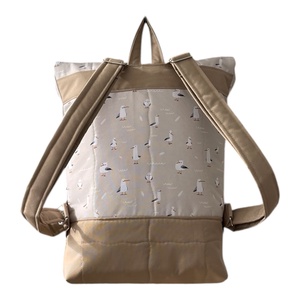 #HMA7 Blaur sirály mintás vízhatlan rolltop hátizsák  - táska & tok - laptoptáska, laptop hátizsák - Meska.hu