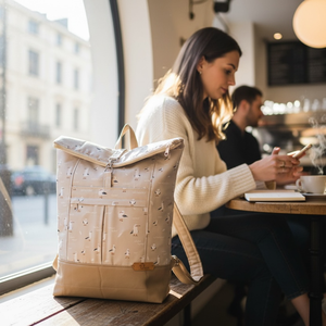 #HMA7 Blaur sirály mintás vízhatlan rolltop hátizsák  - Meska.hu