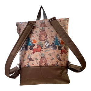 #HMA9 Blaur erdei állatok vízhatlan rolltop hátizsák  - táska & tok - laptoptáska, laptop hátizsák - Meska.hu