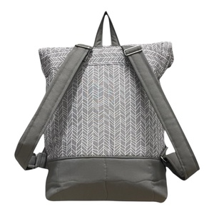 #HMG25 Blaur szürke halszálka mintás vízhatlan rolltop hátizsák - táska & tok - laptoptáska, laptop hátizsák - Meska.hu