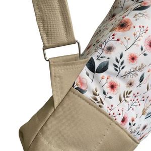 #HMV 30 Blaur krém virágos mintás vízhatlan rolltop hátizsák - táska & tok - laptoptáska, laptop hátizsák - Meska.hu