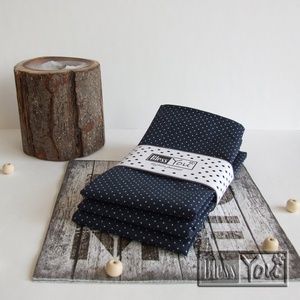 VintageHome - mélykék tűpöttyös textil szalvéta - otthon & életmód - Meska.hu