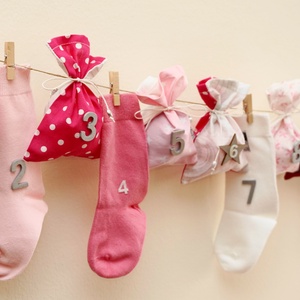 INGYEN POSTA! PINK, rózsaszín királylányos ADVENTI kalendárium, naptár kislányoknak - karácsony - adventi díszek - adventi naptár - Meska.hu