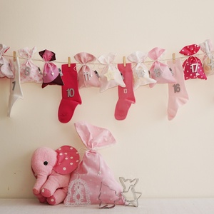 INGYEN POSTA! PINK, rózsaszín királylányos ADVENTI kalendárium, naptár kislányoknak - karácsony - adventi díszek - adventi naptár - Meska.hu