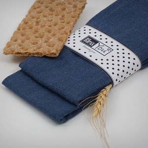Melange denim blue LENVÁSZON szalvéta - 2 db - otthon & életmód - konyhafelszerelés, tálalás - tálalás - szalvétatartó, szalvétagyűrű - Meska.hu