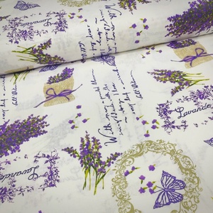 Pillangós levendulás tavaszi textil szalvéta - 2 db - Meska.hu