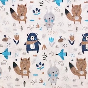 Rókás gyerek textilzsebkendő macival, sünivel és más erdei állatokkal, óvodába és iskolába - játék & sport - ovis felszerelés - egyéb ovis kiegészítő - Meska.hu