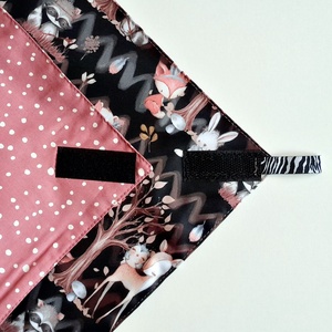  Erdei állatos iskolai újraszalvéta - rókás, őzikés, nyuszis és mosómedvés, élelmiszerbarát PUL belsővel - táska & tok - uzsonna- & ebéd tartó - szendvics csomagoló - Meska.hu