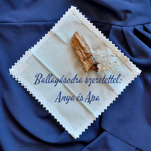 Ballagási csipkés zsebkendő névre szóló felirattal, csipke nélkül is kérhető - ballagási, érettségi ajándék - művészet - textilkép - egyéb - Meska.hu