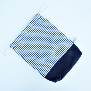 Tengerész csíkos tisztasági zsák, csomag - tanszer - vízálló PUL béléssel, óvodai kellék - táska & tok - hátizsák - iskolatáska - Meska.hu