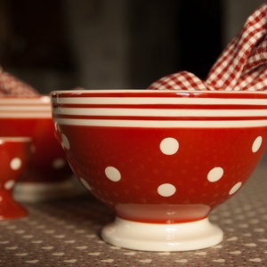 Piros kockás szalvéta, pamut - 33 cm, 2 db / pár - otthon & életmód - konyhafelszerelés, tálalás - konyhai textil - szalvéta - Meska.hu