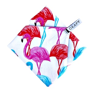 Újraszalvéta, szendvics csomagoló - flamingó, 28 cm nagy méret - táska & tok - uzsonna- & ebéd tartó - szendvics csomagoló - Meska.hu