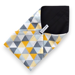 Újraszalvéta, szendvics csomagoló - geometria háromszöges, 28 cm nagy méret - táska & tok - uzsonna- & ebéd tartó - szendvics csomagoló - Meska.hu
